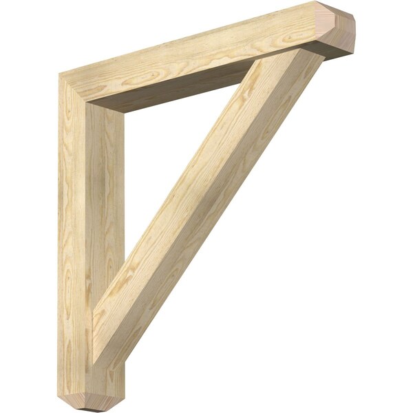 Ekena Millwork Traditional Craftsman Rough Sawn Bracket w/ Offset Brace, Douglas Fir, 6"W x 36"D x 36"H BKT0604X36X36TRA04RDF - main
